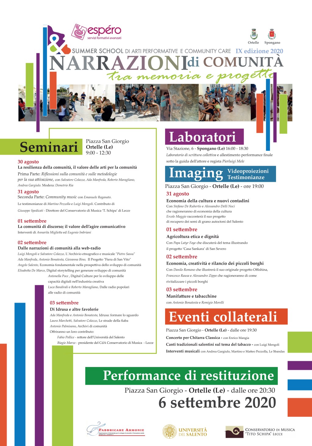 IX ed. “Narrazioni di comunità” – Laboratori